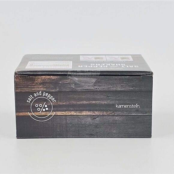 Kamenstein Salt and Pepper Filled Glass Shakers With Rotating Shifters New - Picture 10 of 11